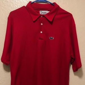 Izod Lacoste Men’s Red Polo Shirt Large S/S